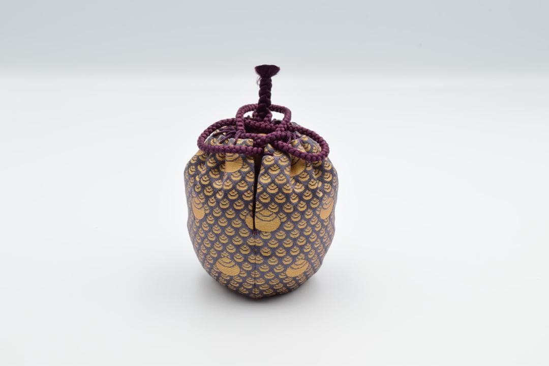 阿古陀茶入　中村宗悦作　如心斎好写　共箱・仕覆付き