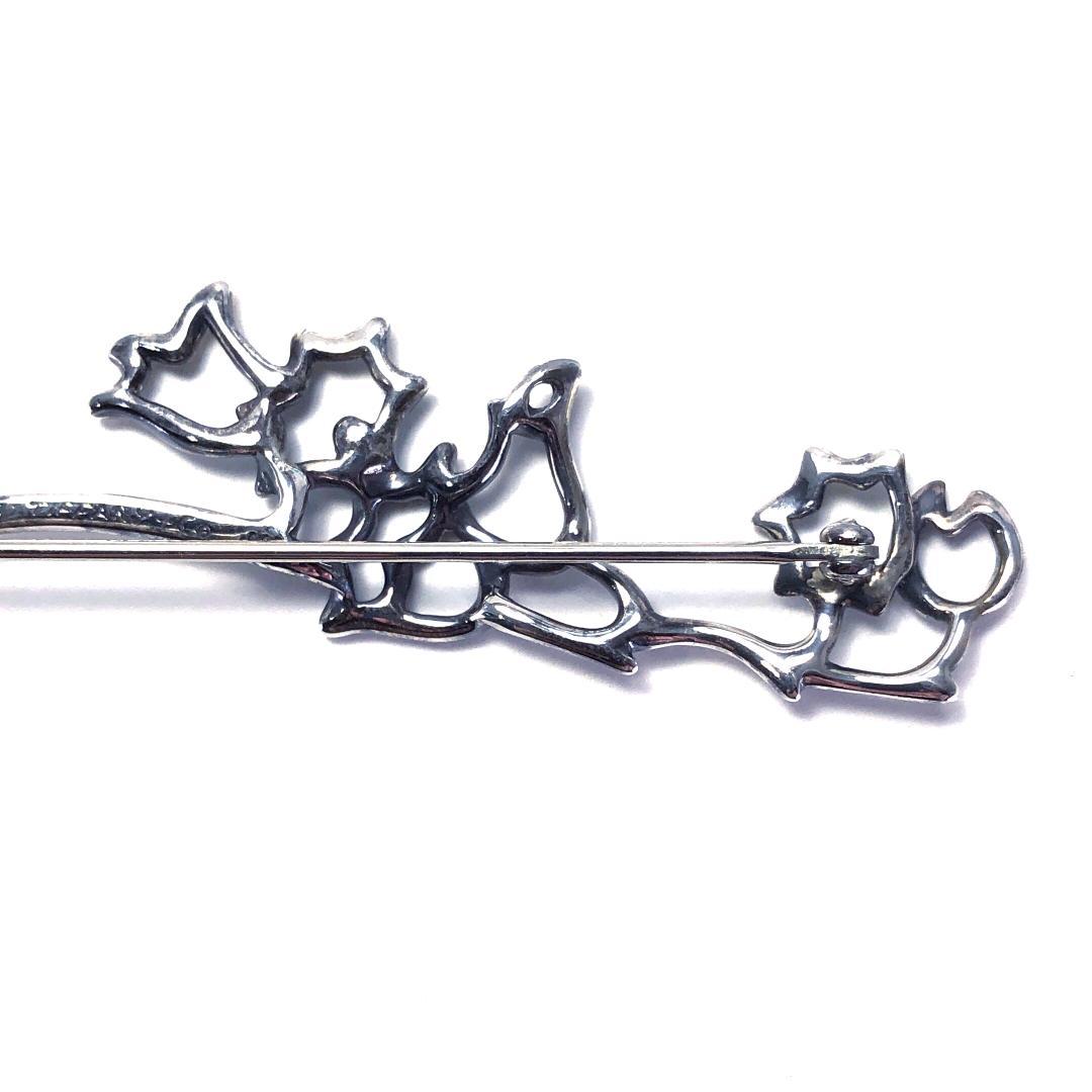 【美品・箱付き】ティファニー／ホタルブクロ ピンブローチ SV925