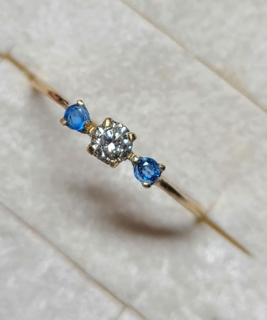 ¨̮こはる★ダイヤ&アウイナイト18金リング★