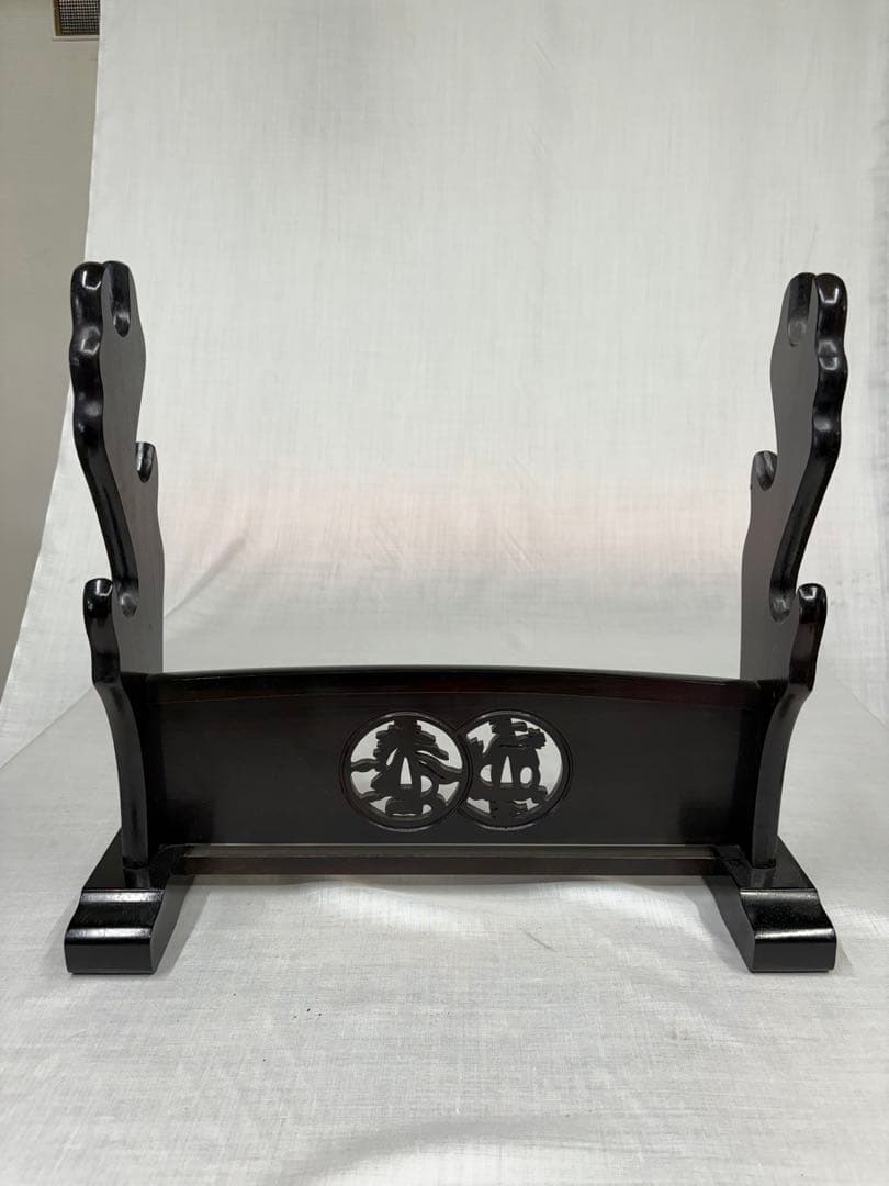 刀掛け 三本掛け 刀掛 透かし彫り 武具 骨董