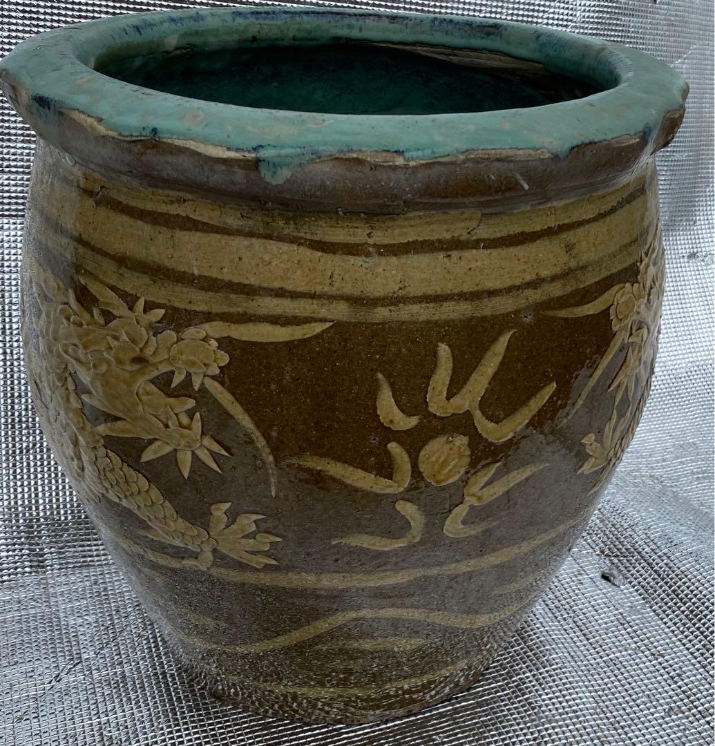 焼き物　めだか鉢　(水蓮鉢)