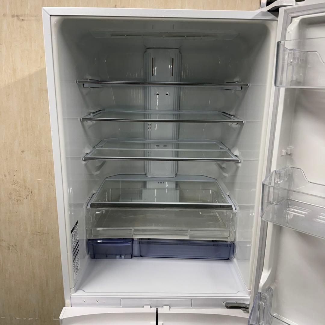 92三菱大型冷蔵庫　455L 400L強　小型　家庭用　5ドア　自動製氷　右開き