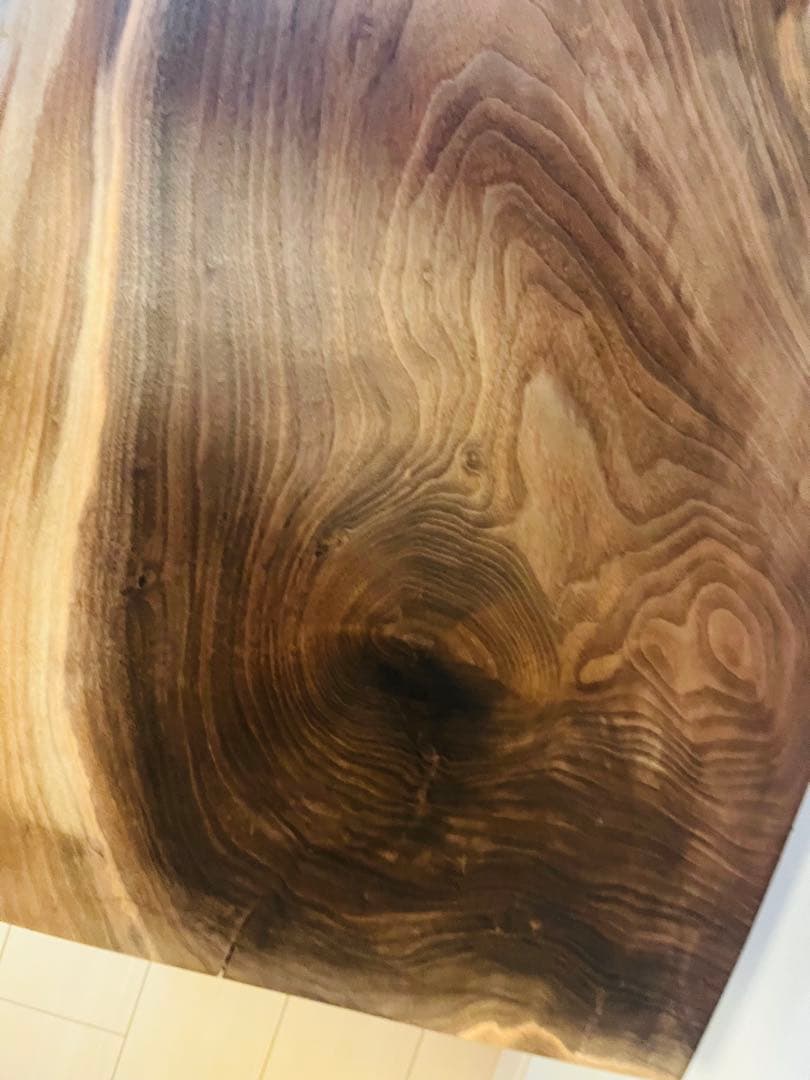 ブラックウォールナット　一枚板テーブル　ローテーブル