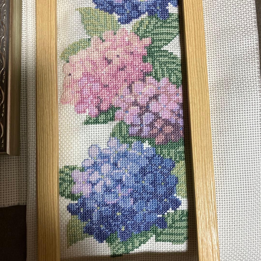 ホビーラホビーレクロスステッチ　紫陽花リース