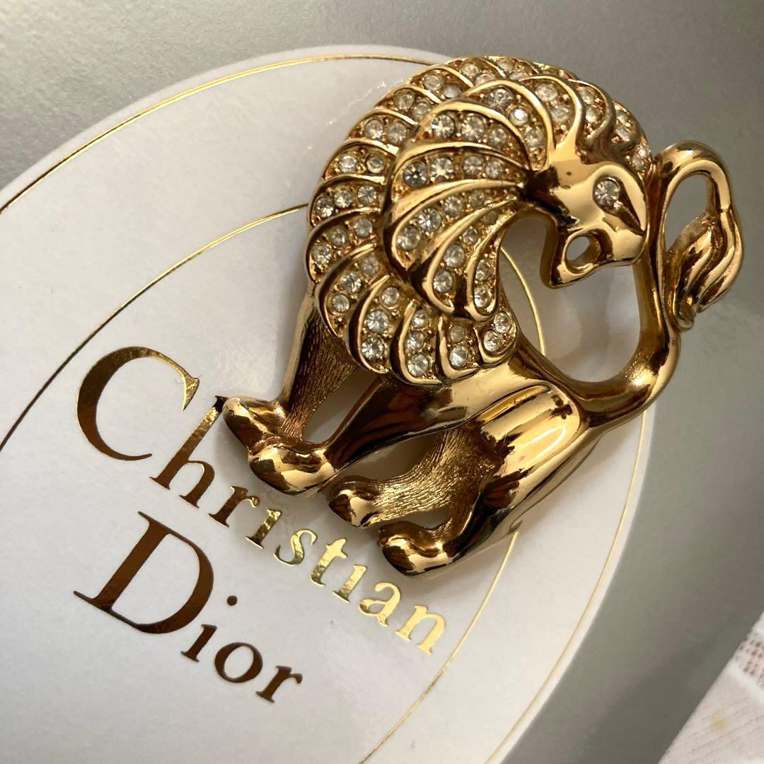 専用◆クリスチャンディオールChristian Diorブローチライオンモチーフ