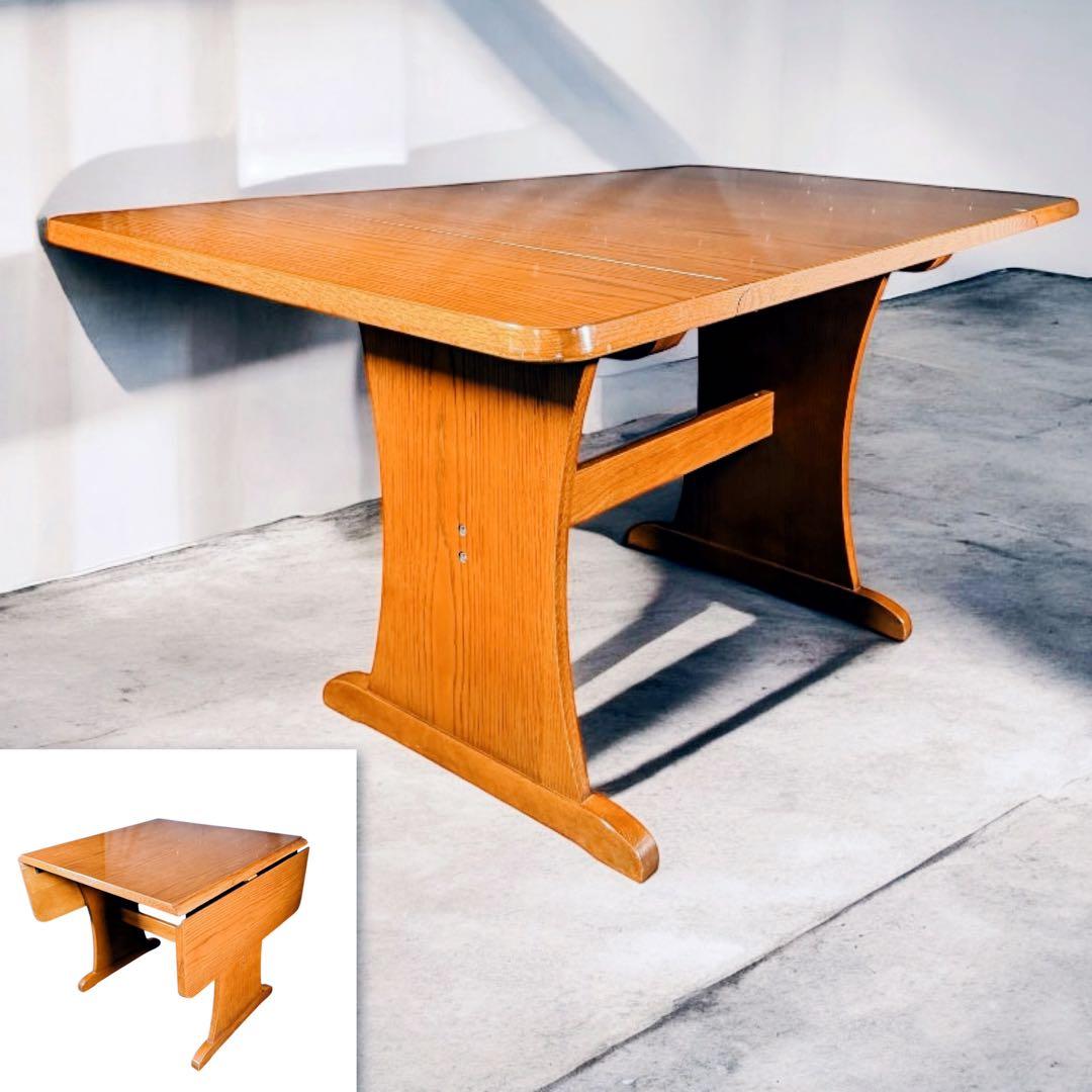 HR657 【木目が美しい】三越ブルージュ　現カントリーハウス　拡張テーブル