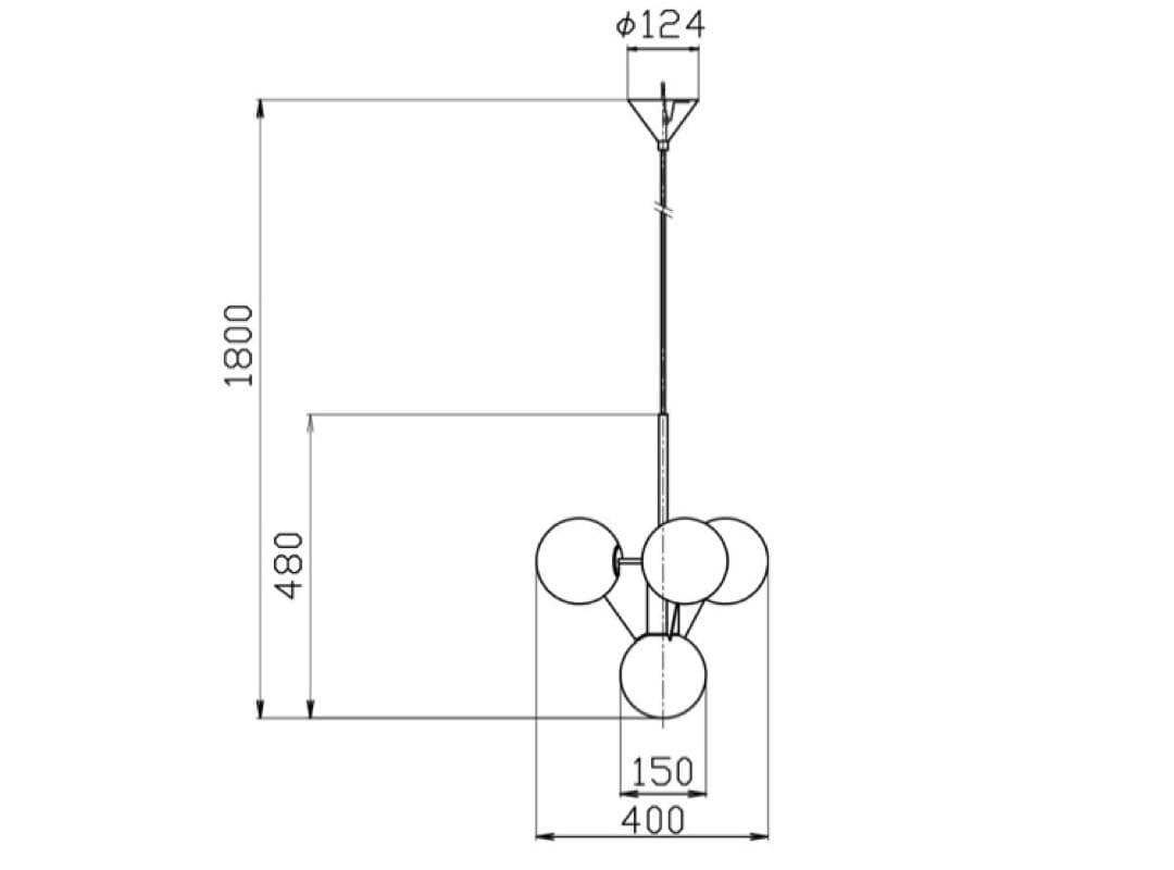 TOMDIXON Plane Short Chandelier プレーンショート