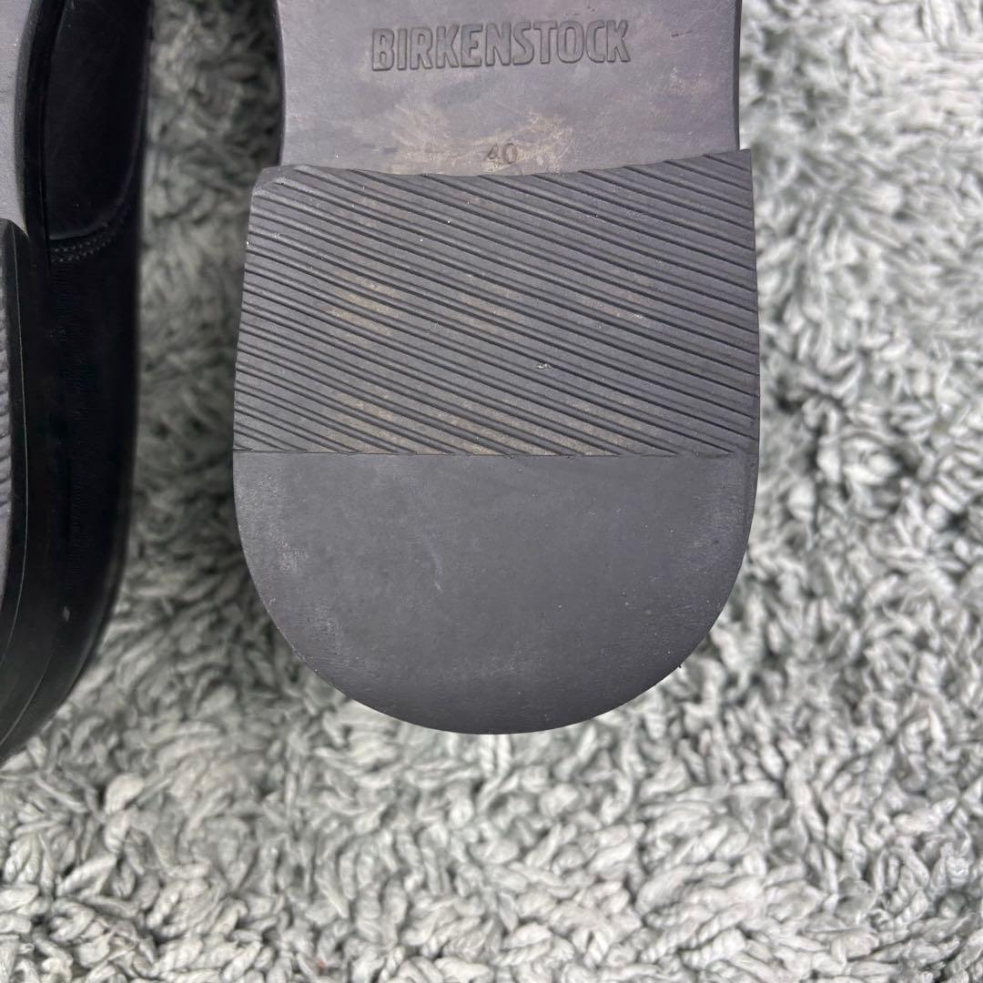 Birkenstock ジャレン ブラック 40 レザー プレーントゥ