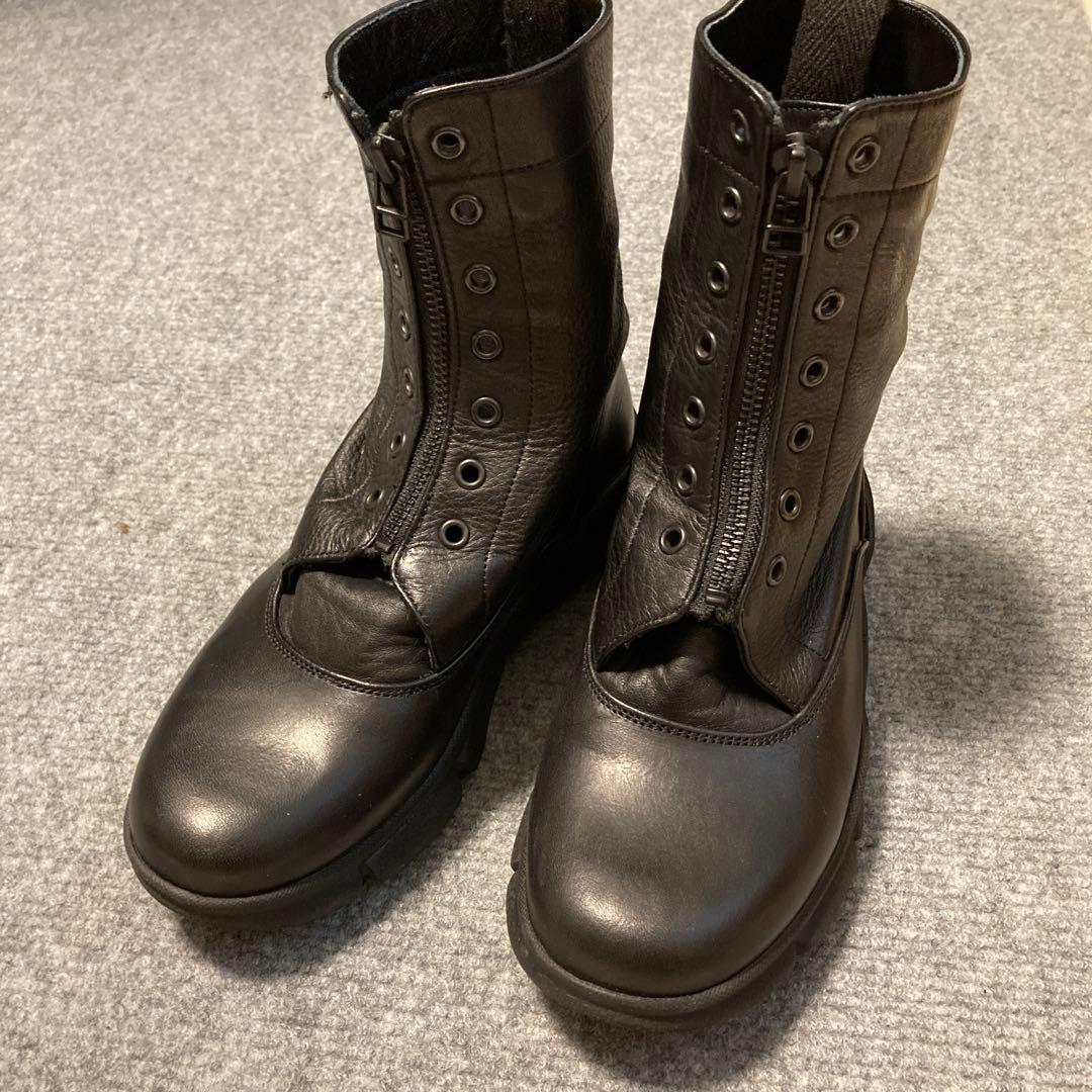 Y’s レザーミリタリーブーツ 23cm