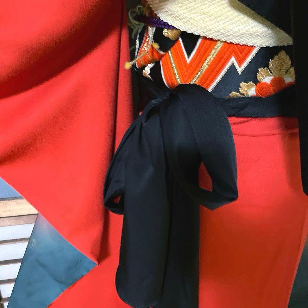 振袖フルセット　斉藤三才　染色作家　成人式振袖　振袖　朱色