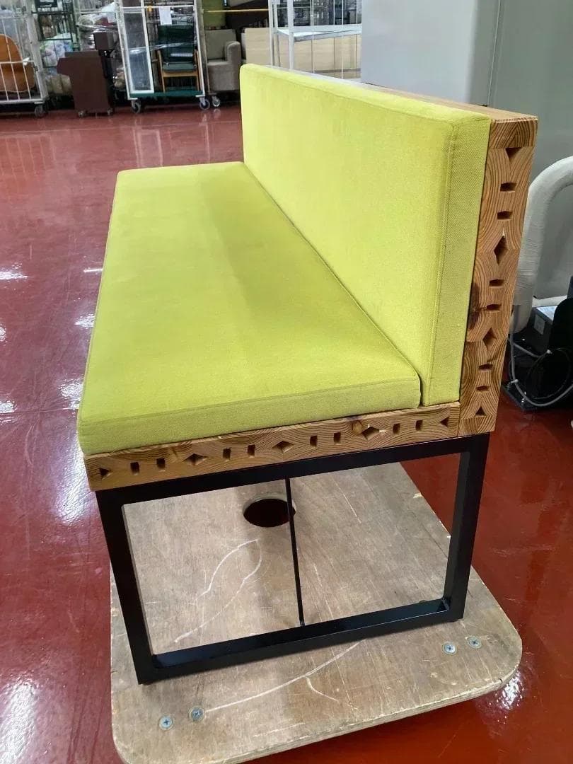 無印良品 株式会社内田洋行 ベンチ型ソファ ライトグリーン