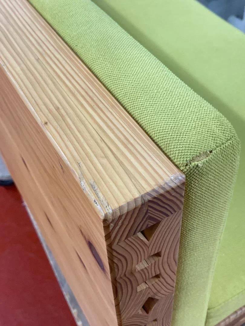 無印良品 株式会社内田洋行 ベンチ型ソファ ライトグリーン