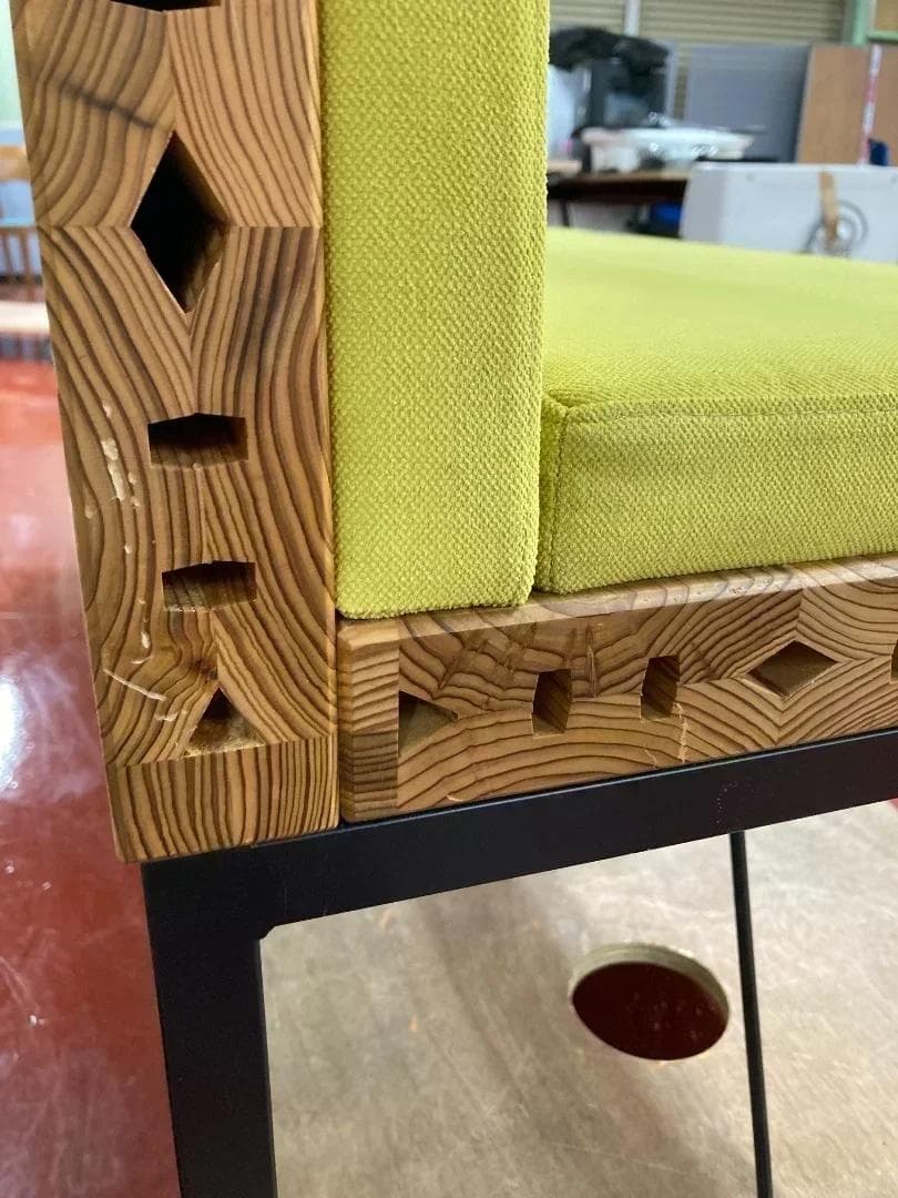 無印良品 株式会社内田洋行 ベンチ型ソファ ライトグリーン