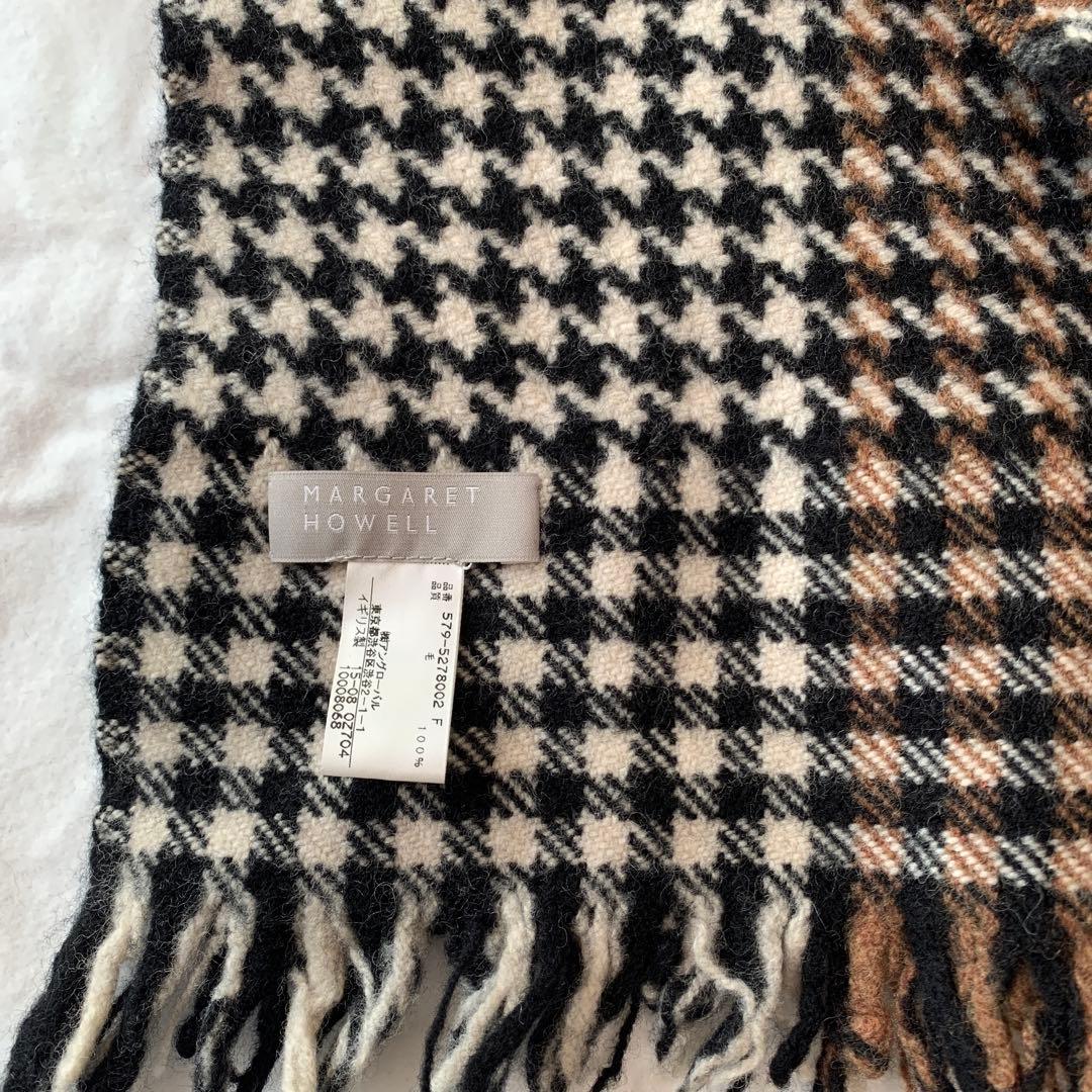 MARGARET HOWELL チェック柄マフラー