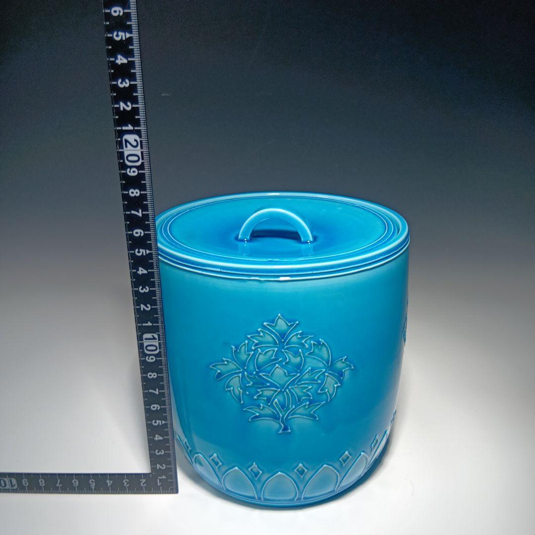 茶道具　松谷造　浅黄交趾古銅模様　 水指　共箱