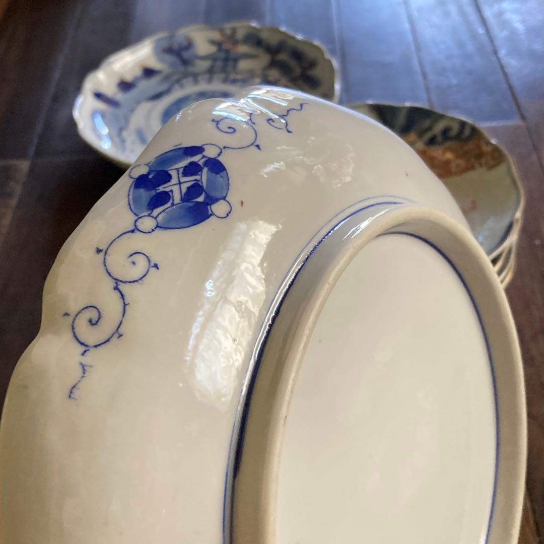 伊万里 皿 染付 金彩 色絵 6枚 染付金彩2枚