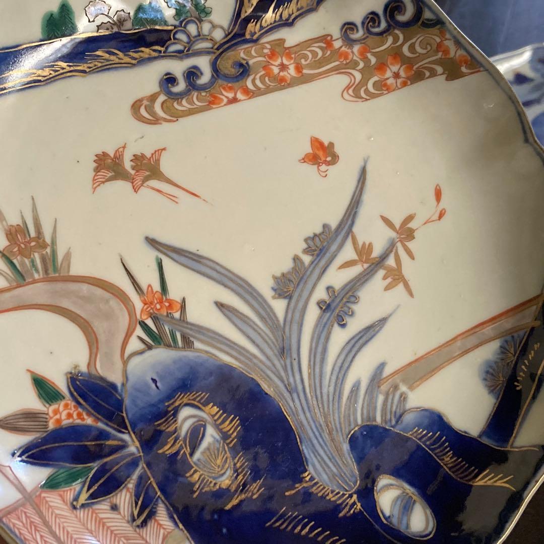 伊万里 皿 染付 金彩 色絵 6枚 染付金彩2枚