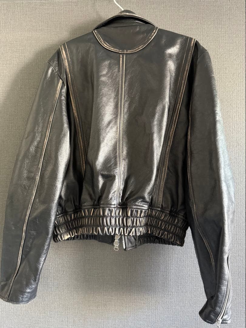 ジャケット・アウター VACANT Archive COW LEATHER BLACK JACKET