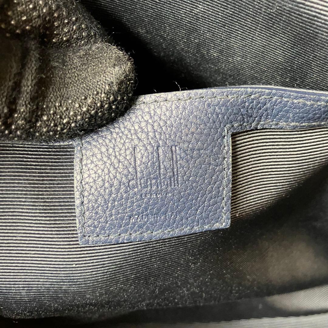 ダンヒル✨ベルグレイヴ グレインカーフレザー A4 ビジネスバッグ ネイビー