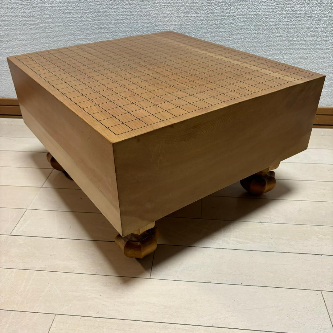 美品☆　碁盤 板目 足付 脚付碁盤