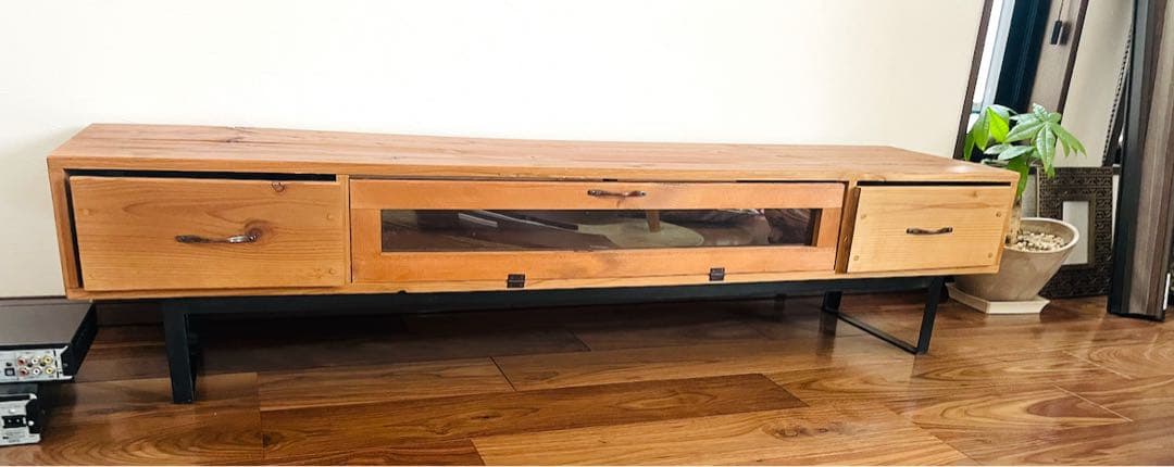 テレビボード　オシャレ　ナチュラルウッドテレビボード 直接引き取り可能