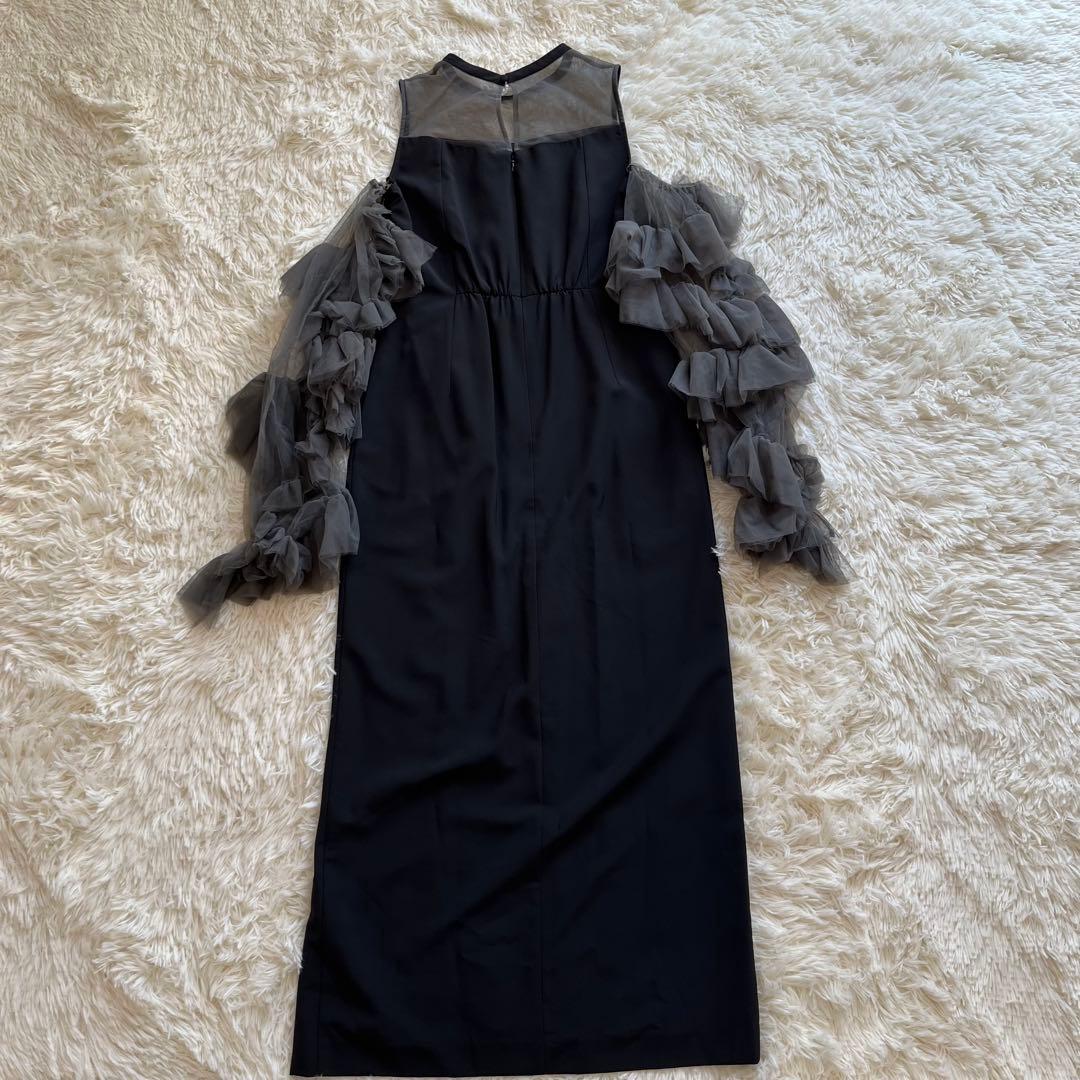 美品✨Kana カナ　チュールフリルスリーブ　Iライン 2way ドレス　M