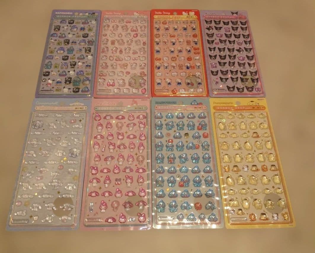 【国内正規品】ボンボンドロップシールmini　サンリオ　コンプリートセット