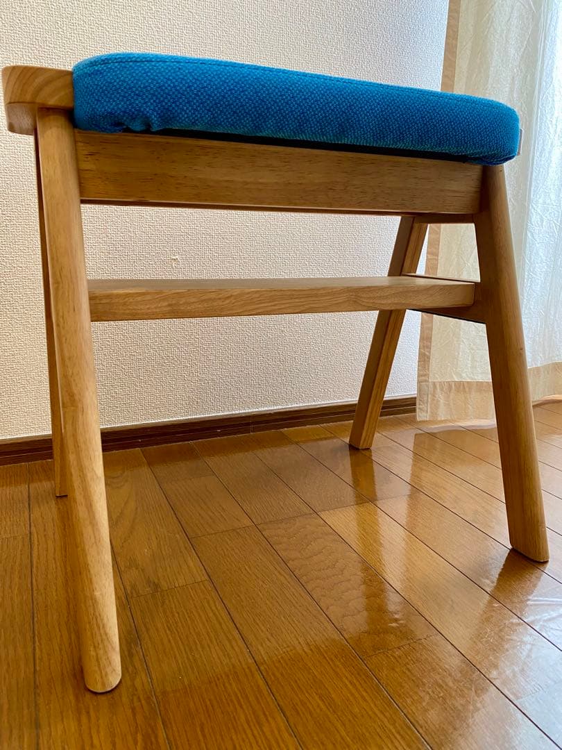 【無印良品】残反をつかったスタッキングスツール　ブルー