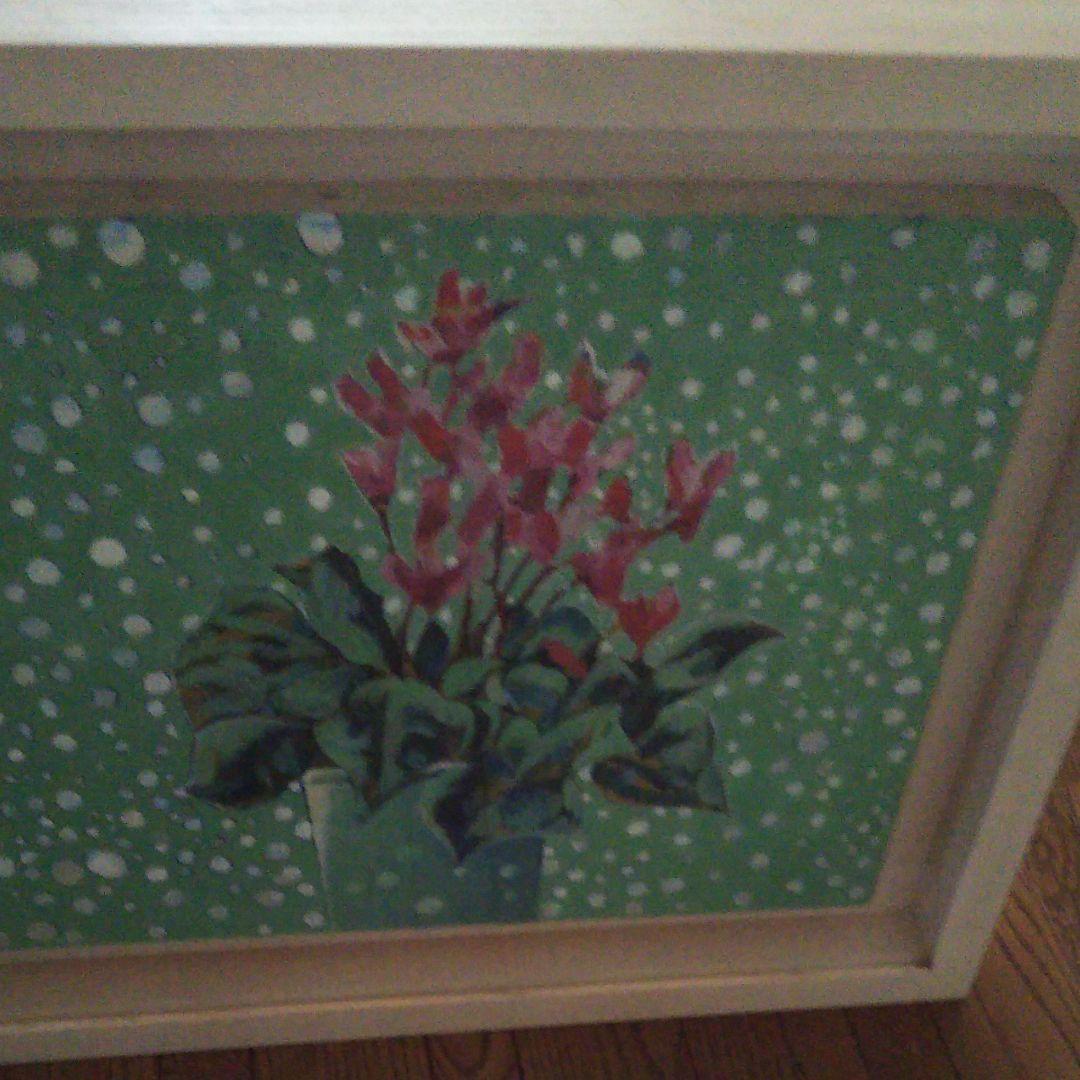 シクラメンの油絵