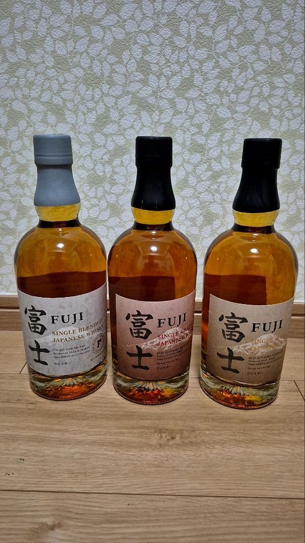 キリン 富士 (3本セット) シングルモルト・グレーン ブレンデッドウイスキー