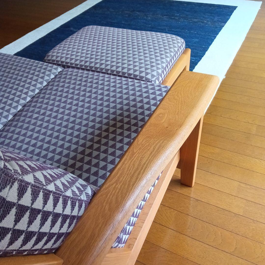 【引取限定・名古屋市】NAGANO ナガノ 3人掛ソファ＋スツー