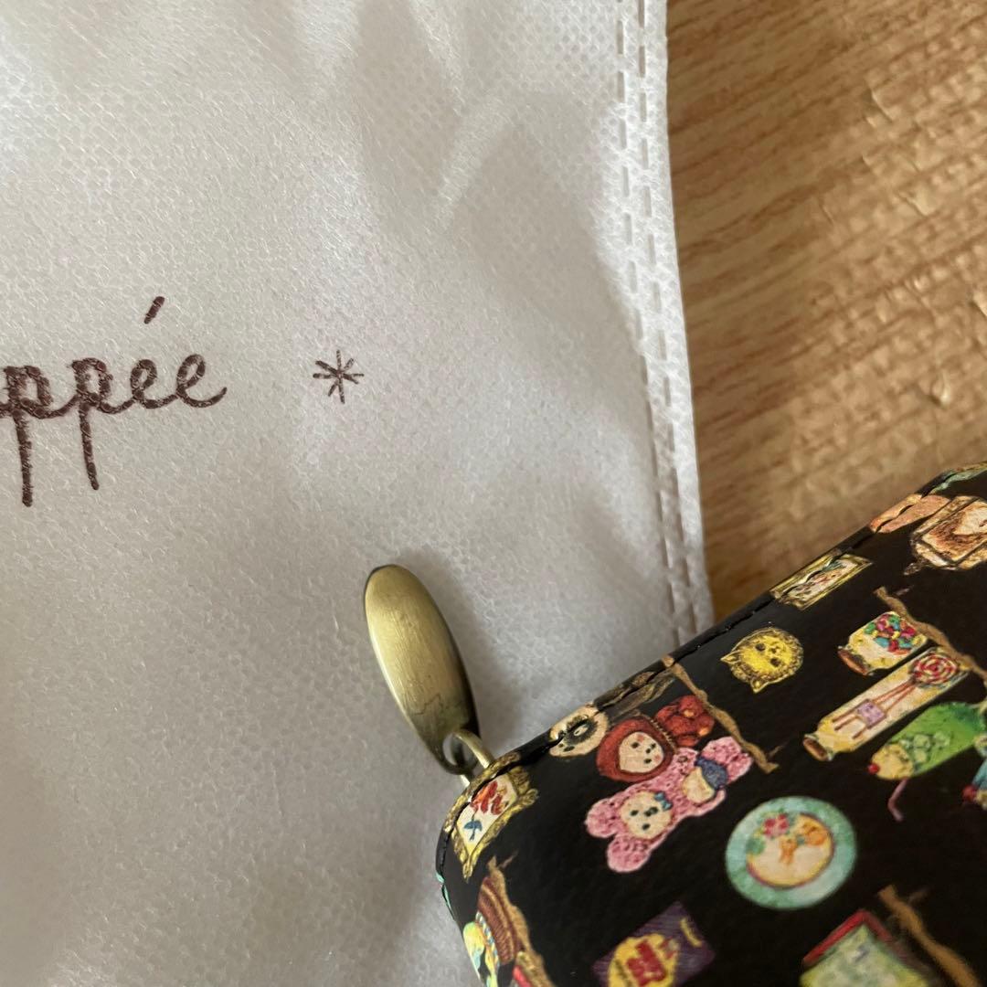 う*ぎ様 hobbyroom 黒　フランシュリッペ　三つ折り財布