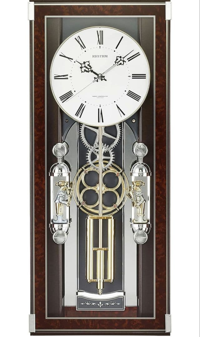 リズム(RHYTHM) 掛け時計 電波時計 ソフィアレープリモ ブラウン