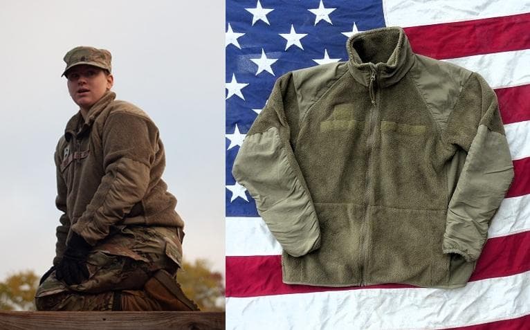 米軍実物　ポーラテックフリースジャケット　S-R　コヨーテ ECWCS　131