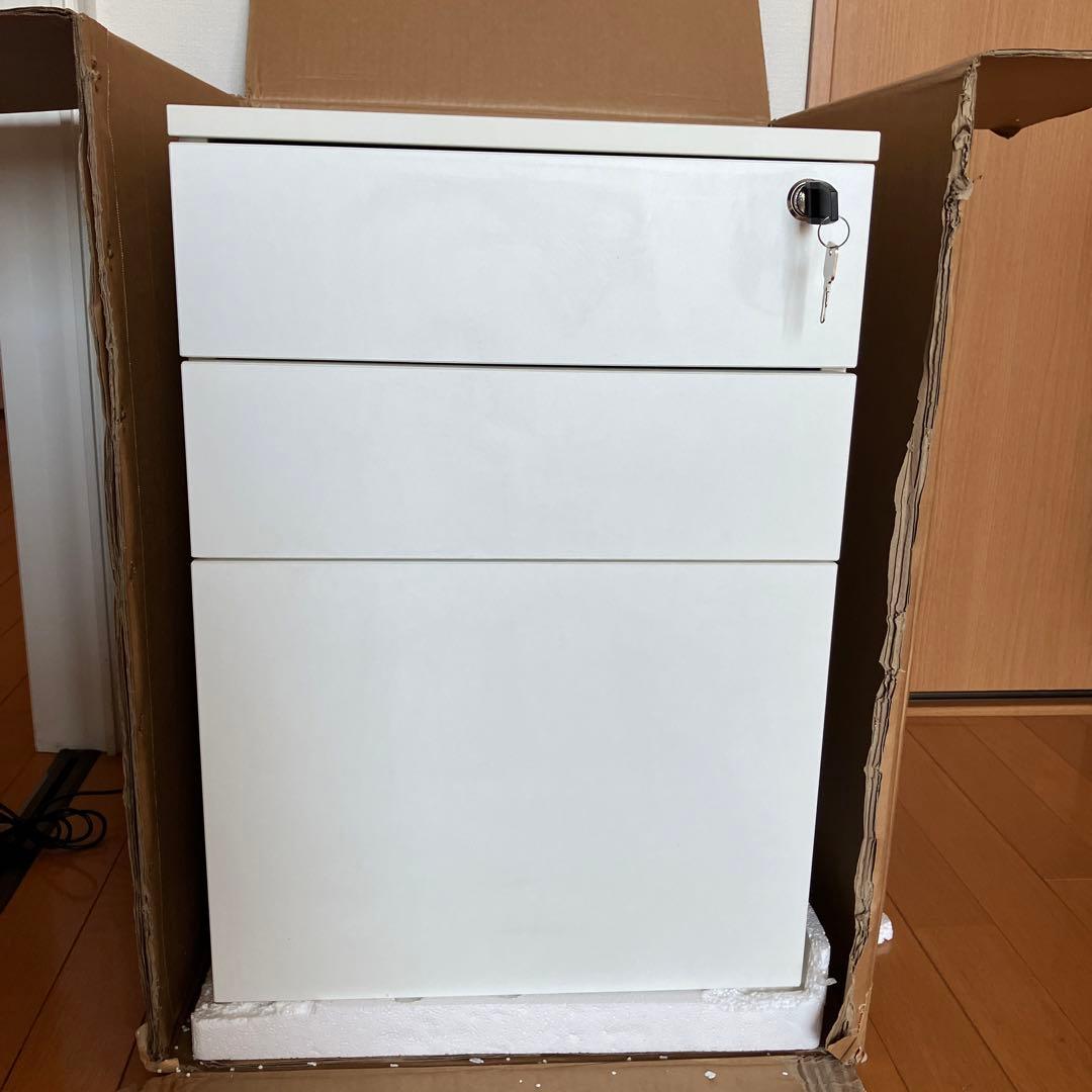 イトーキ サリダ PSワゴン 3段 キャスター付き デスクワゴン ホワイト