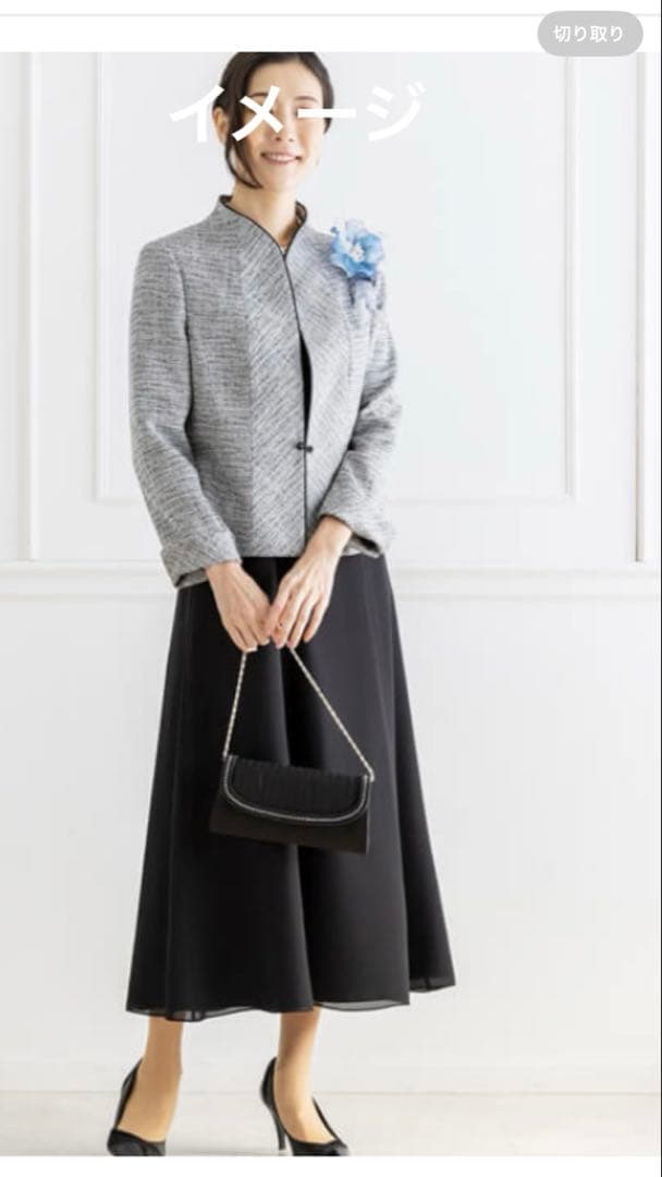 東京ソワール　PETITSOIR 青ネイビーブルー　コサージュ ブローチ　新品