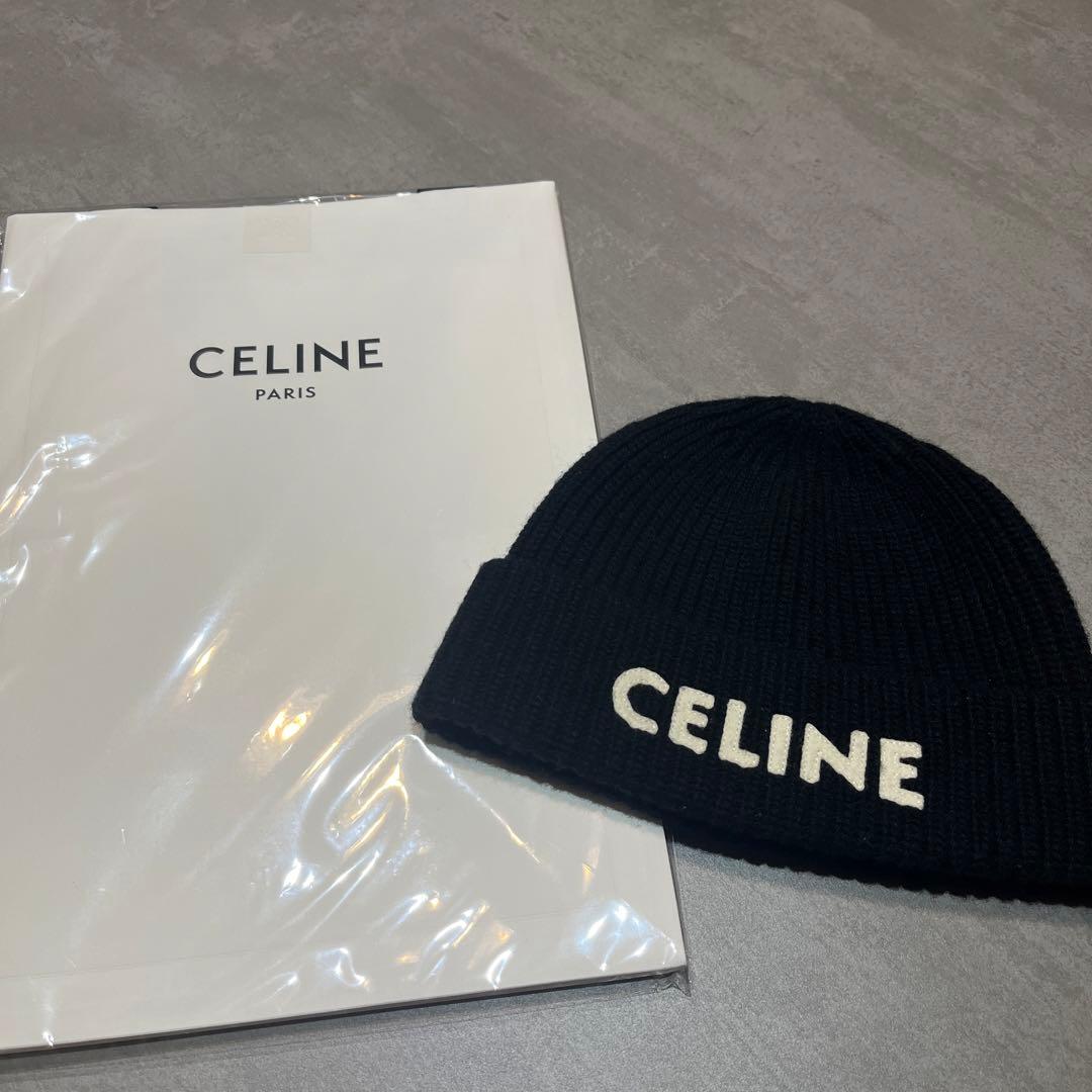 CELINE ニットキャップ ニット帽　浅型