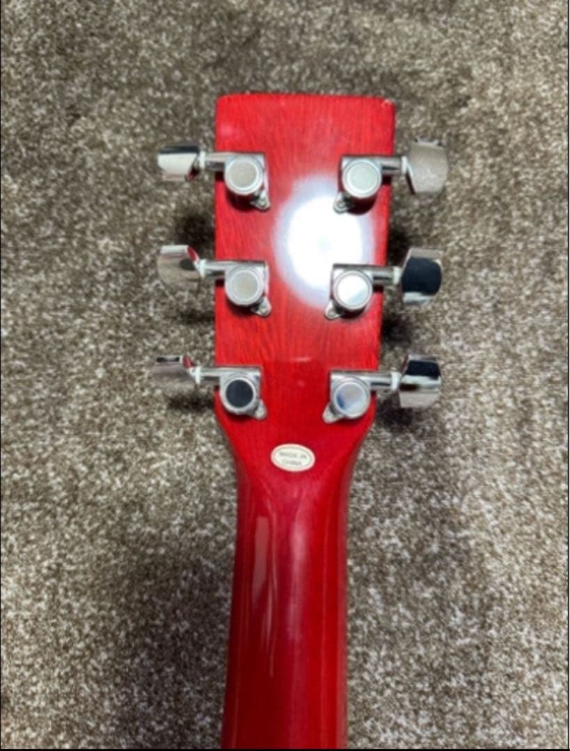 アコースティックギター レッドグラデーション