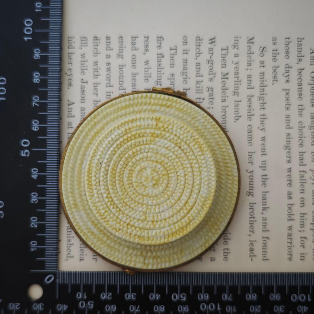 【難あり】リモージュボックス　カンカン帽　麦わら帽子　フランス製　ミニチュア