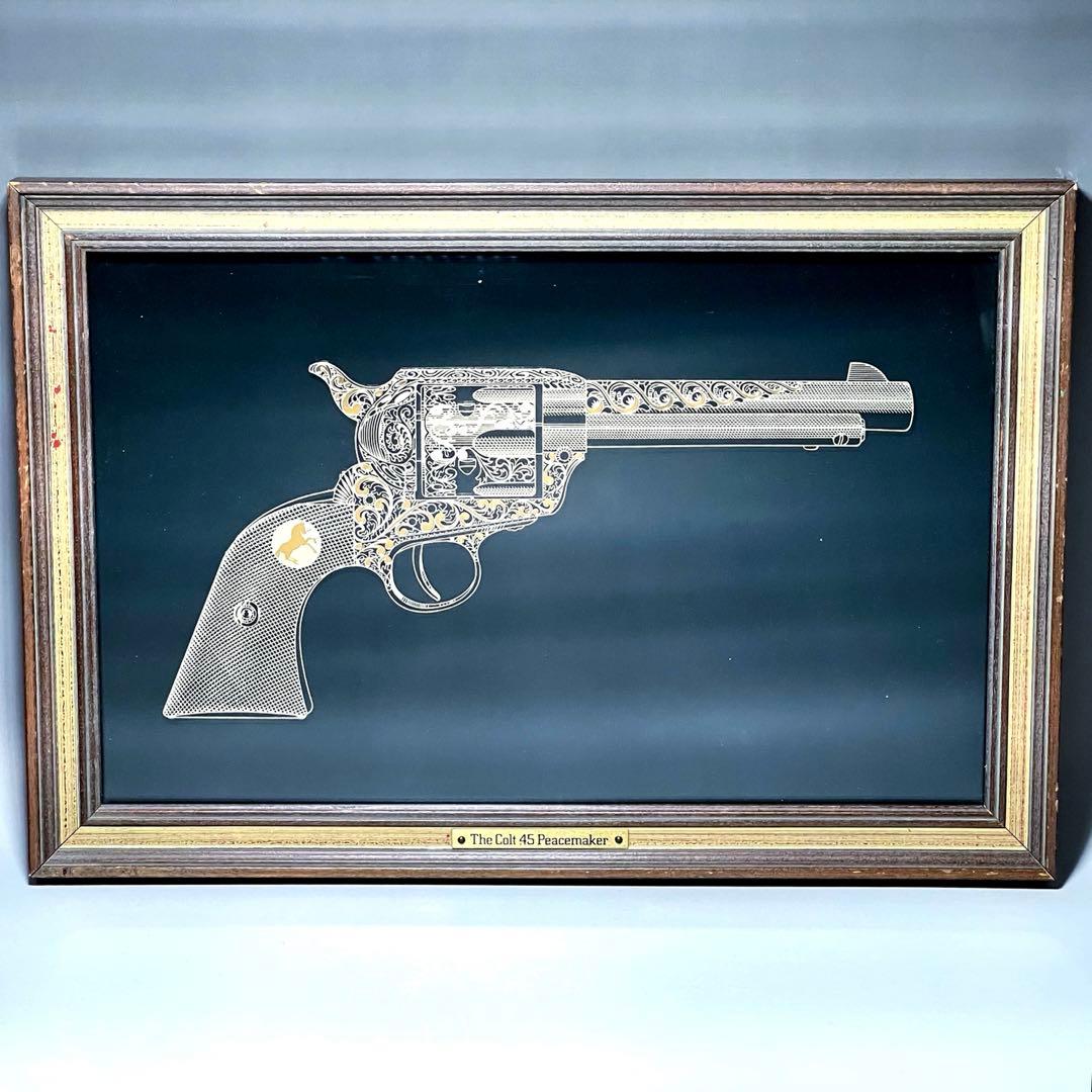 フランクリンミント コルト .45 ピースメーカー 純銀 純金 アートフレーム