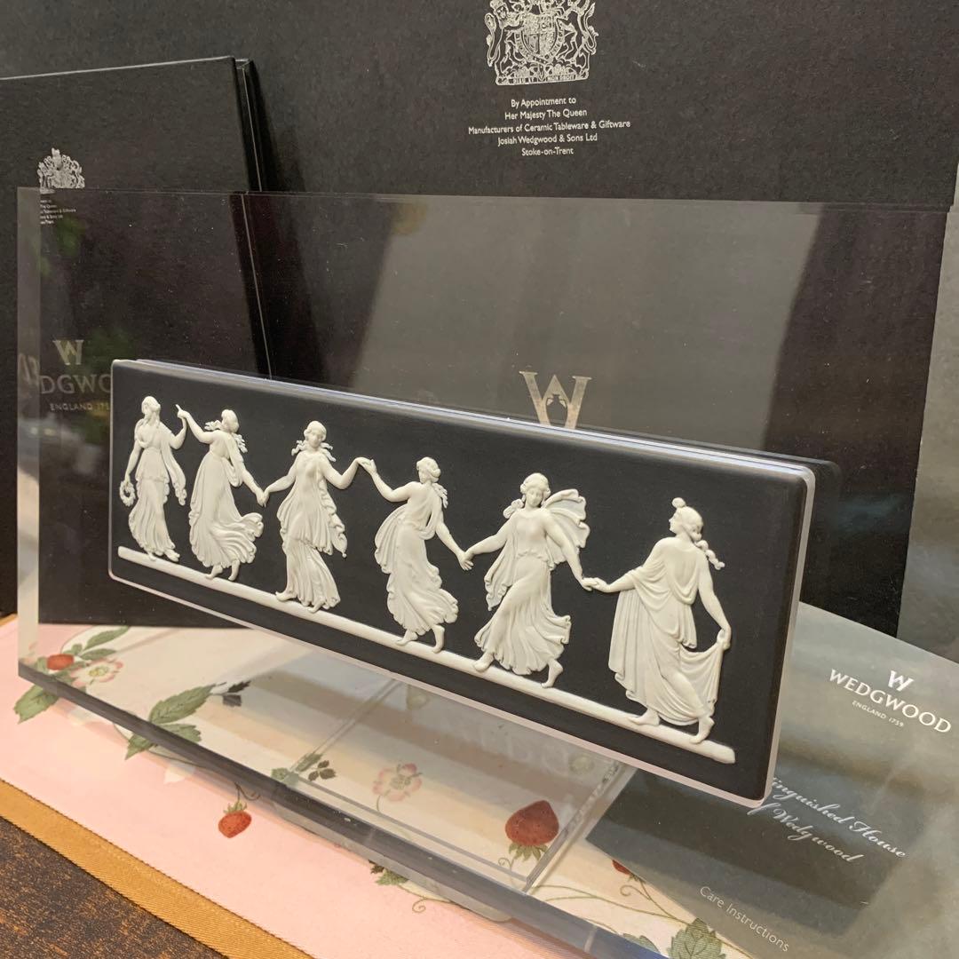 希少　ウェッジウッド ジャスパー　ダンシングアワー　陶板　壁掛け　プラーク