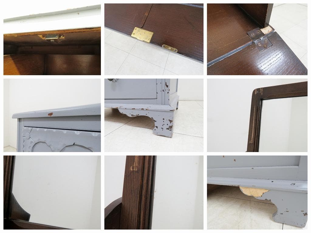 イギリスアンティーク ドレッシング チェスト シャビーシック ペイント ドロワー