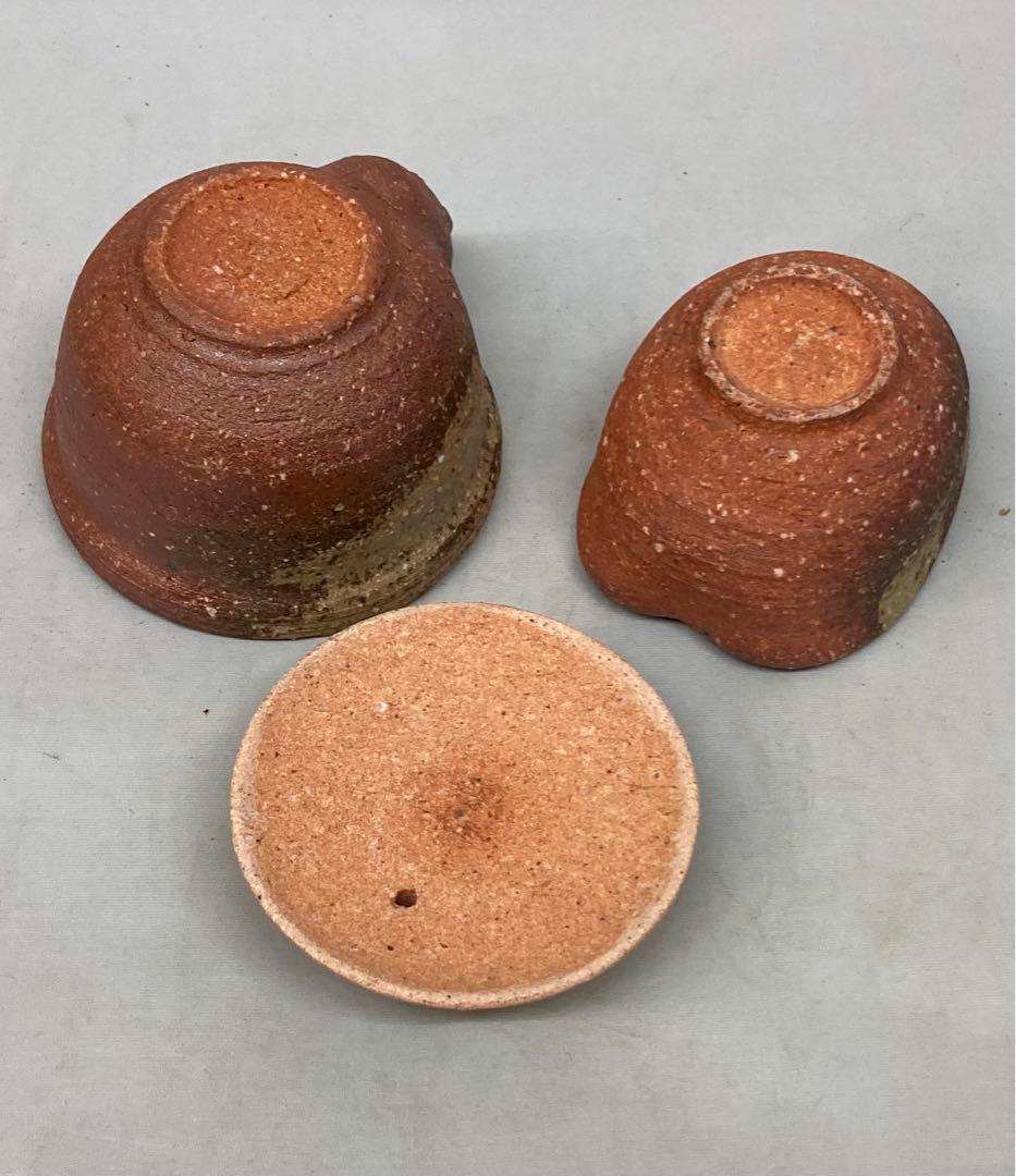 B163b  高橋楽斎作　花入・徳利・玉露茶器　3点セット　共箱　極箱