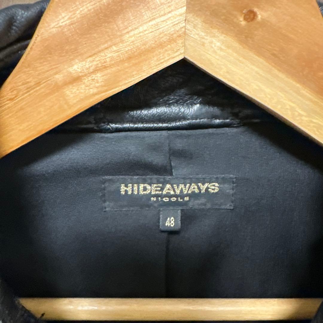 HIDEAWAYS NICOLE ラムレザー パッチワークジャケット