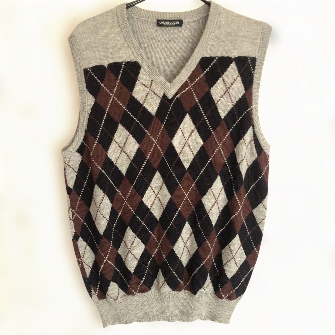 95' 初期　アンダーカバー　スカル期　アーガイル　ニットベスト　ジョニオ着