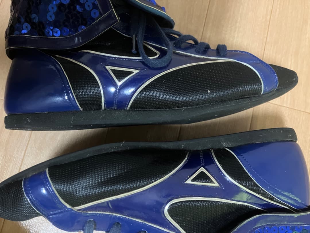 ミズノ、ボクシングシューズ、26.5センチ、ブルー