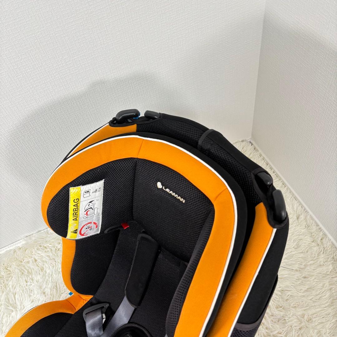 美品　リーマン　ジュニアシート　キッズシート　オレンジ　チャイルドシート