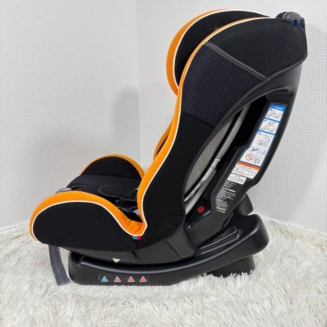 美品　リーマン　ジュニアシート　キッズシート　オレンジ　チャイルドシート