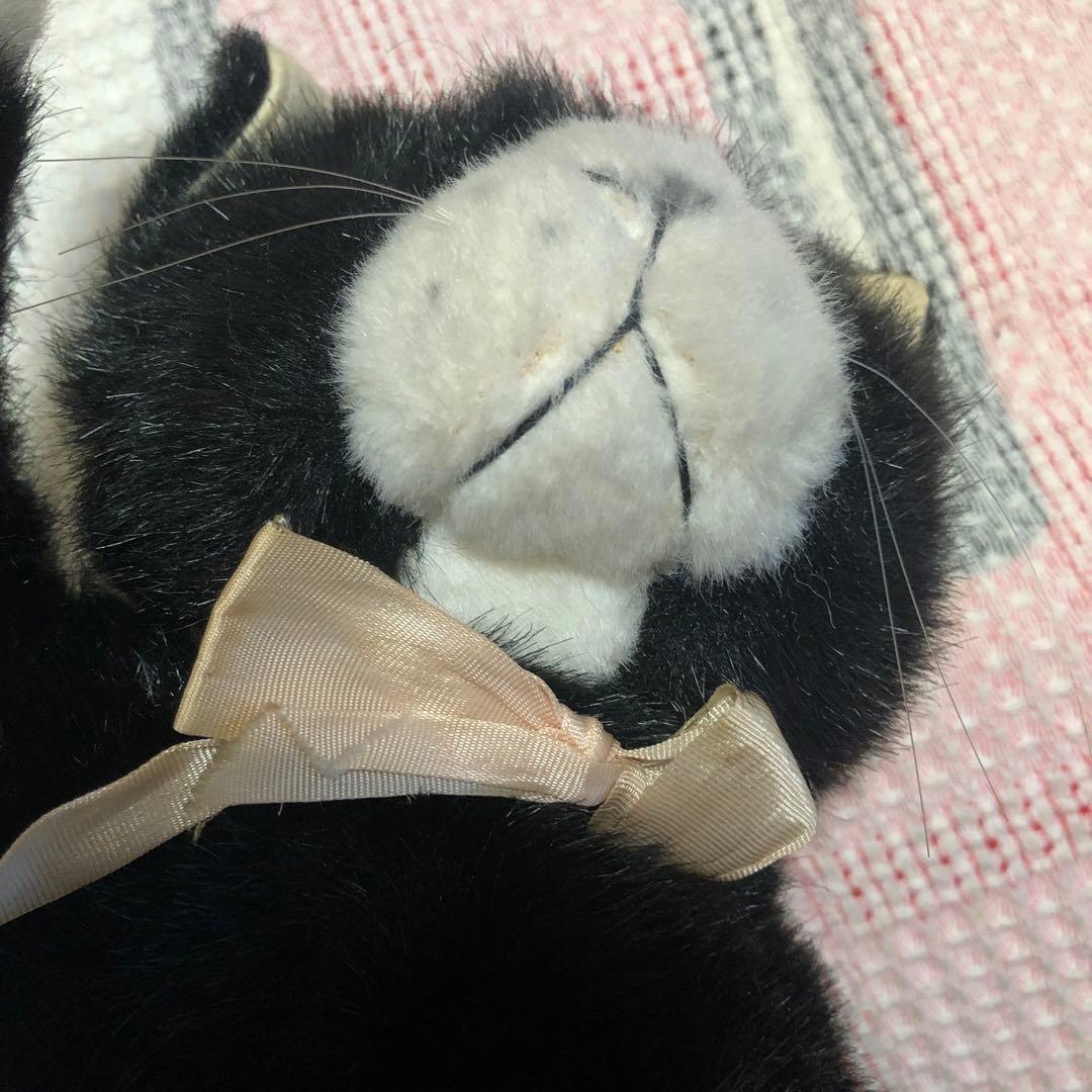 モンスイユ　大きな黒猫　寝そべりポーズ　ぬいぐるみ　中古品