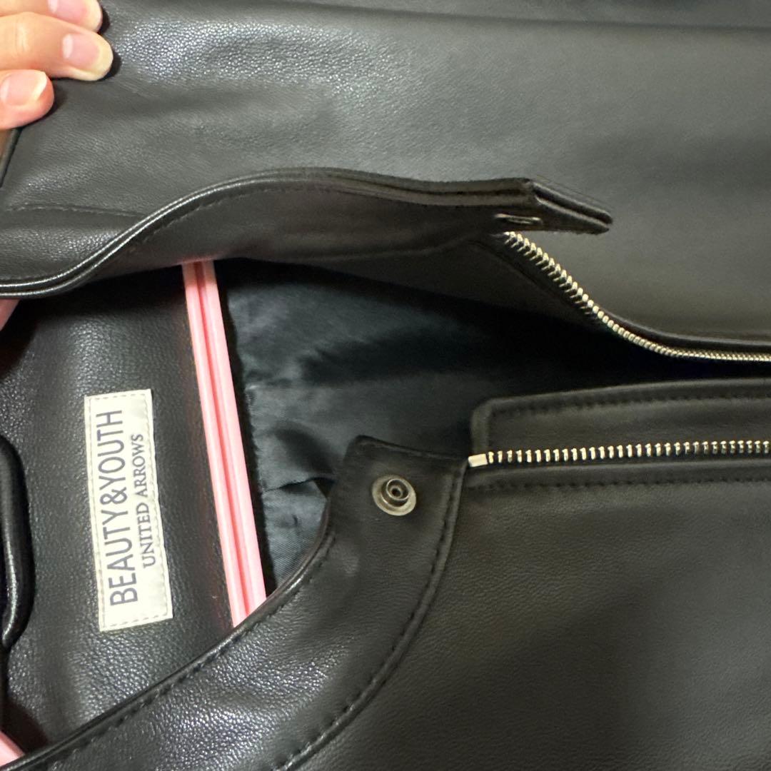 割引特価！BEAUTY&YOUTH ブラックM シングルライダースジャケット